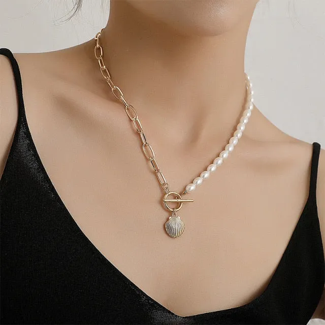 Irregular Pearl Choker Necklaces for Women