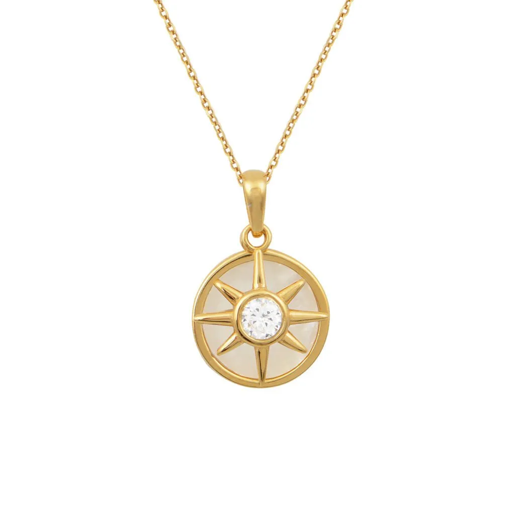 Ivi Star Necklace Gold White