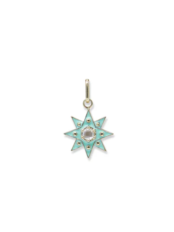 Jac Jo Enamel Vintage Star Pendant Charm