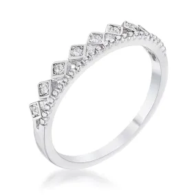 Jaydie CZ Mini Crown Stackable Band Ring