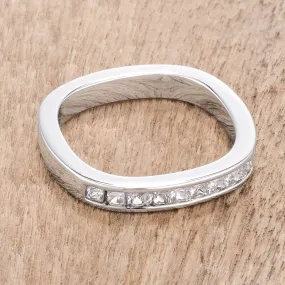 Kesi Princess CZ Square Shaped Stackable Band | .9ct