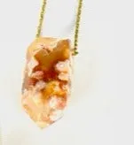 Large Chunky Crystal Pendant Statement Necklace