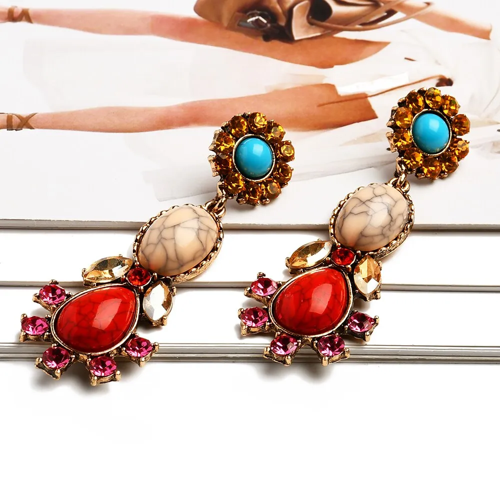 Luxury Design Irregular Long Dangle Earrings For Women