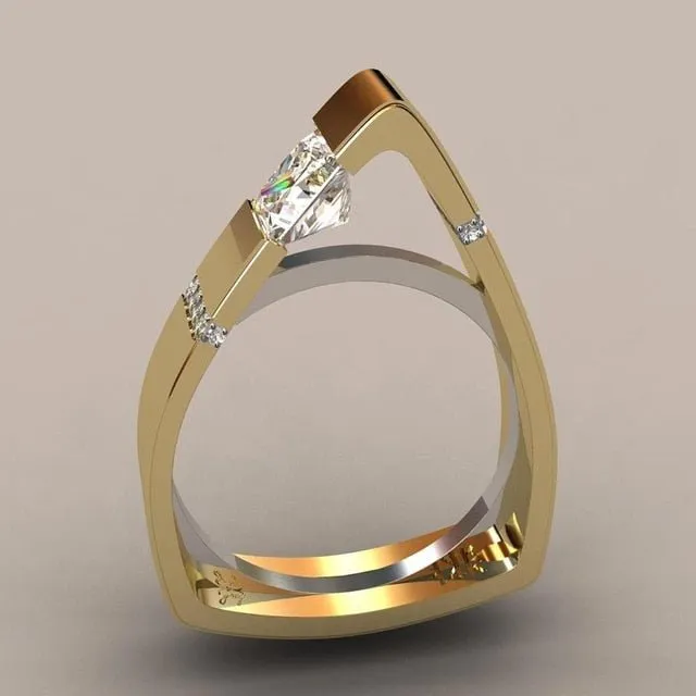Luxury Red Ruby Gemstone Ring For Women Wedding Engagement Jewelry
