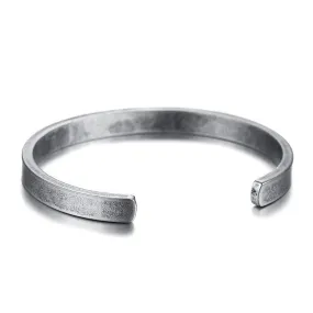 Men's Vintage Cuff Bangle Original Railroad Antique Color Solid Bracelet