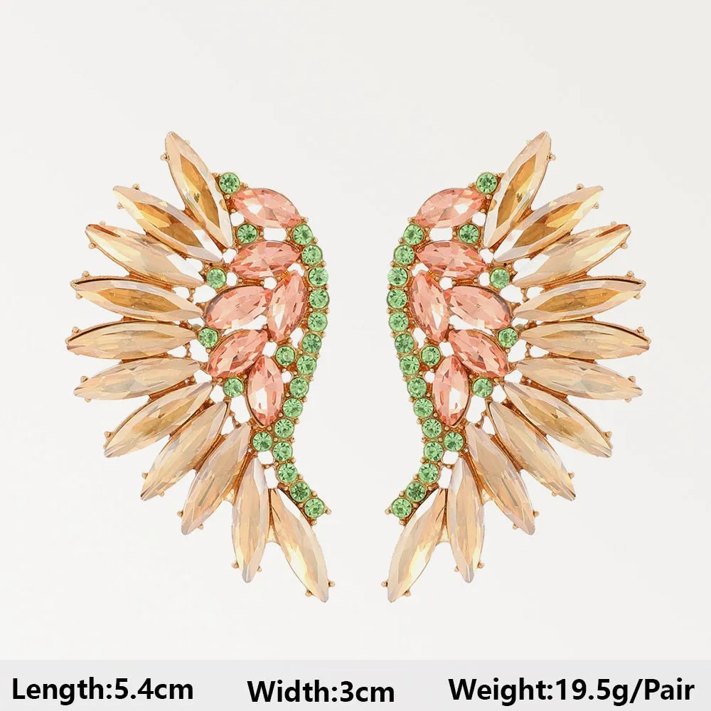 Modern Vintage Champagne Series Big Dangle Drop Earrings For Women
