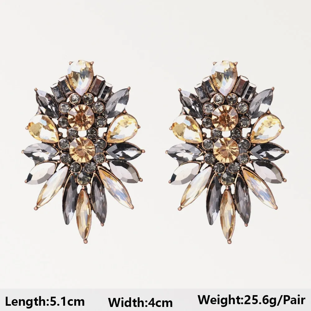 Modern Vintage Champagne Series Big Dangle Drop Earrings For Women