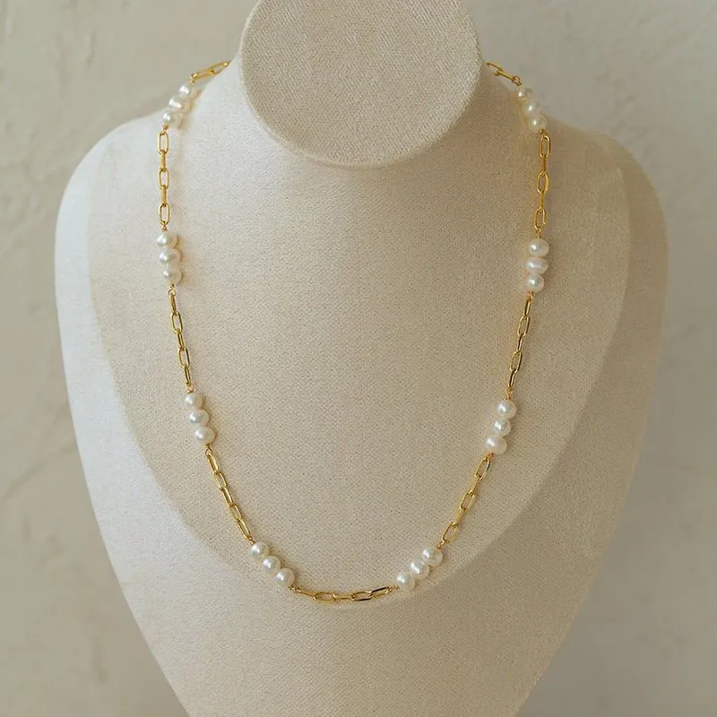 Multi-style Chain and Pearl Stacking Necklace
