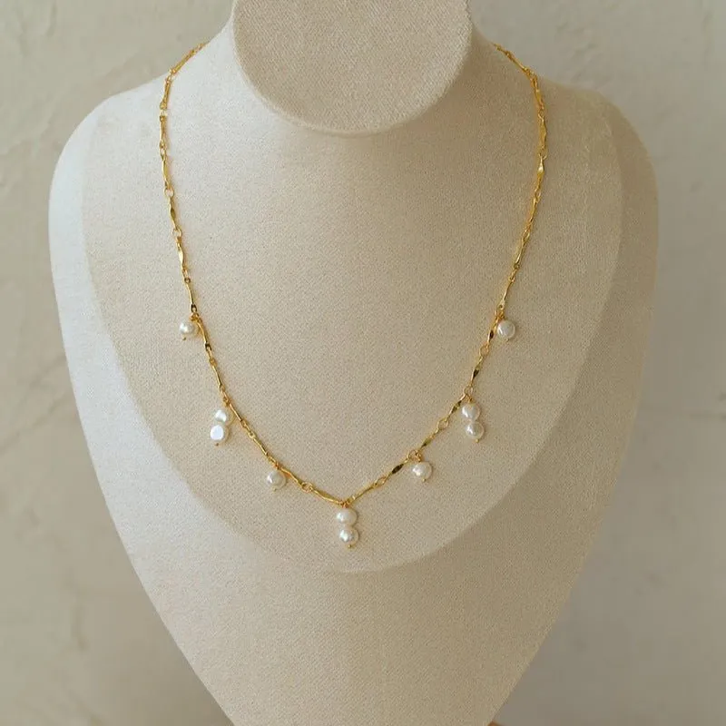 Multi-style Chain and Pearl Stacking Necklace