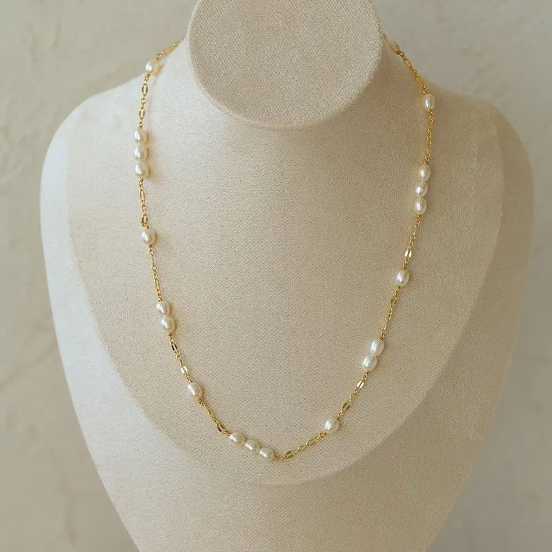 Multi-style Chain and Pearl Stacking Necklace