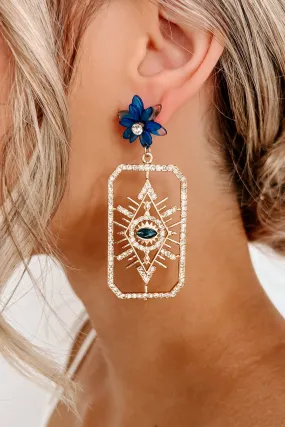 Mystic Arts Dangle Earrings (Gold/Blue)