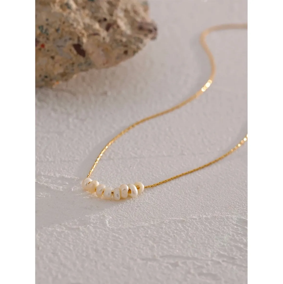 Natural Pearl Bead Choker Necklace