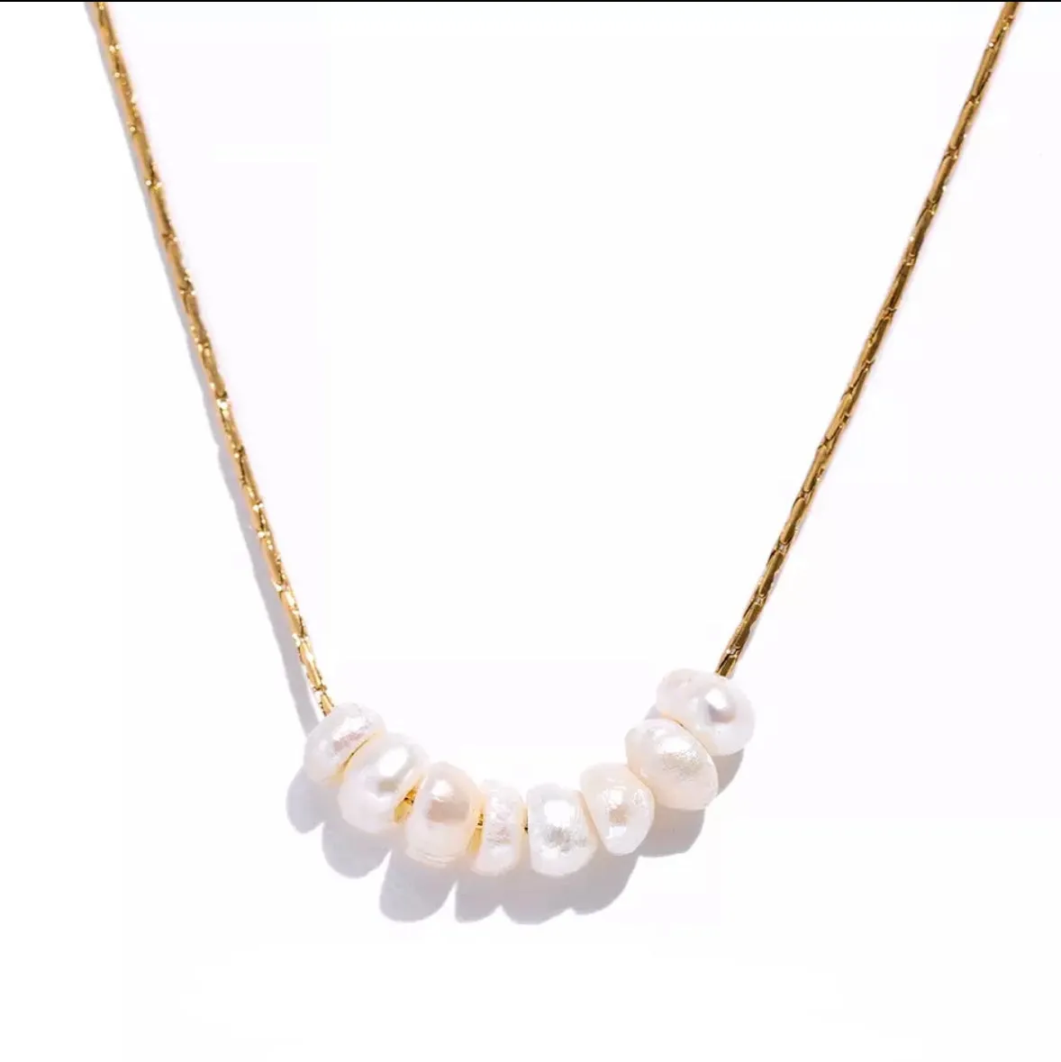 Natural Pearl Bead Choker Necklace