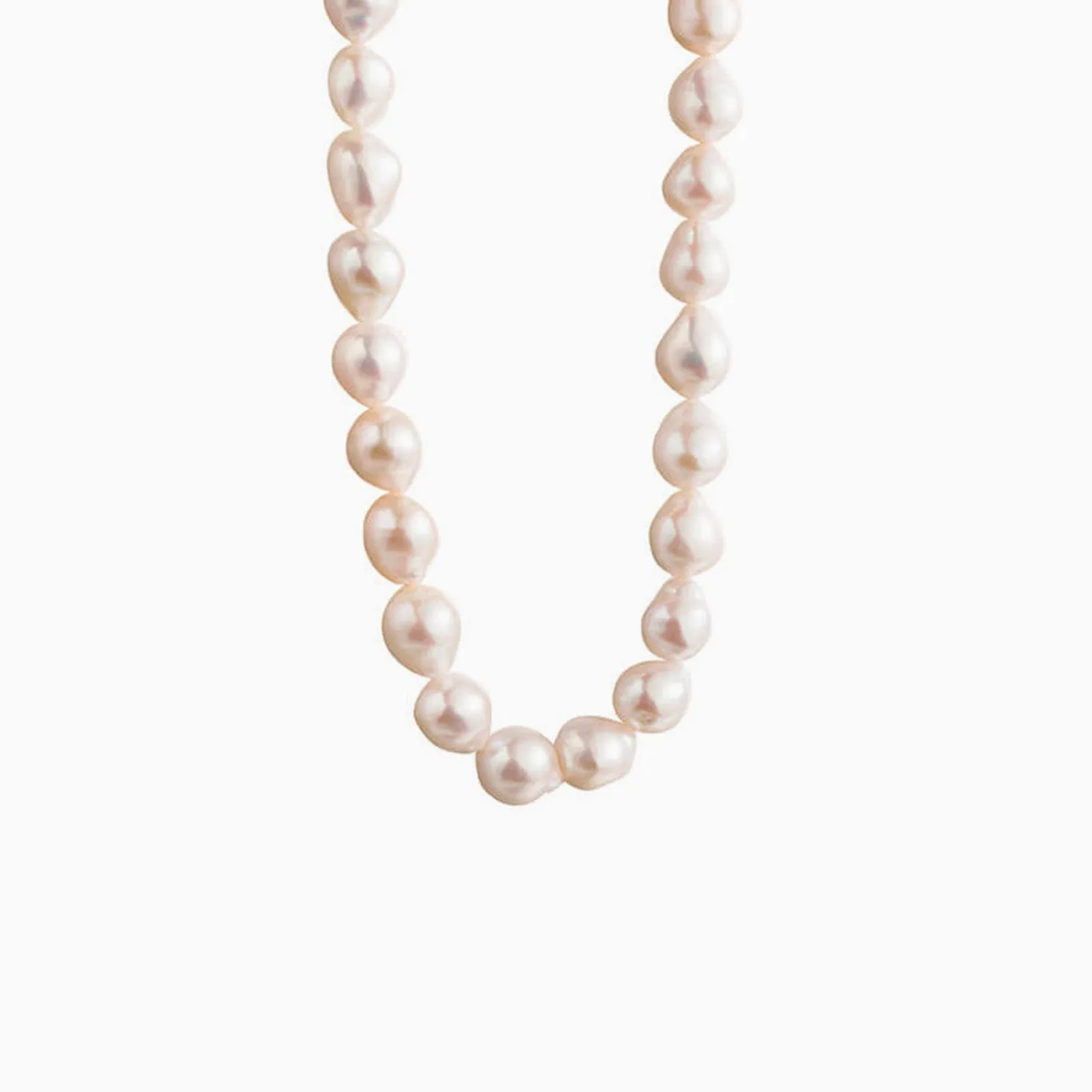 Natural Teardrop Baroque Pearl Necklace