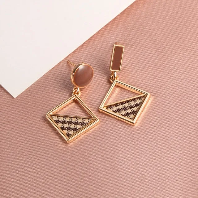 New Fashion Round Dangle Drop Korean Earrings For Women