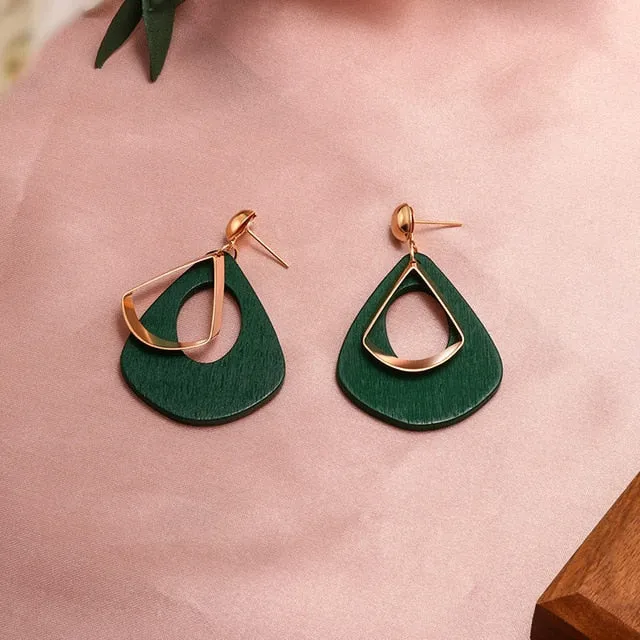 New Fashion Round Dangle Drop Korean Earrings For Women