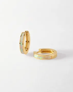 Opal Huggie Earrings