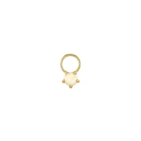 Opal Solitaire Hoop Charm
