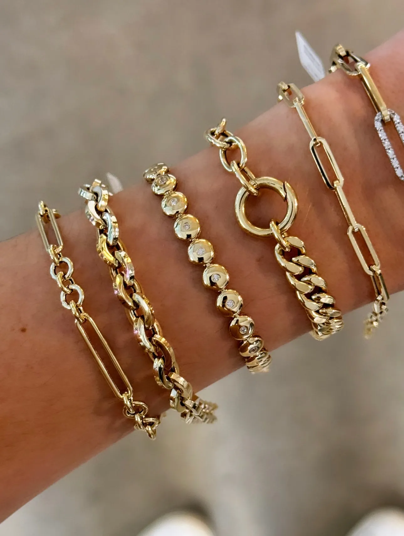 Oversized Bezel Tennis Bracelet