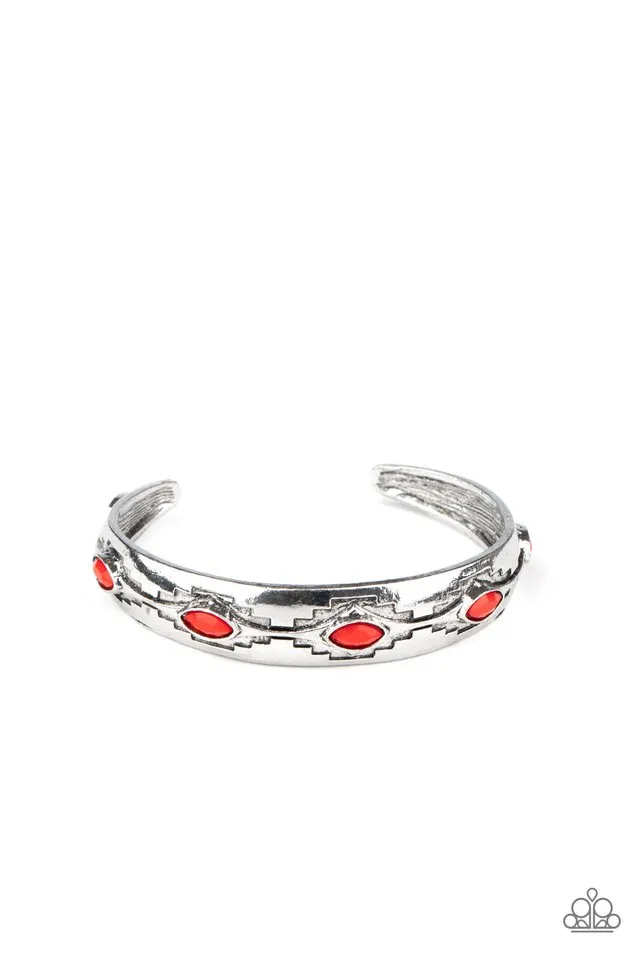 Paparazzi Bracelet ~ Santa Fe Scene - Red