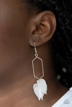 Paparazzi Earring ~ Extra Ethereal - White