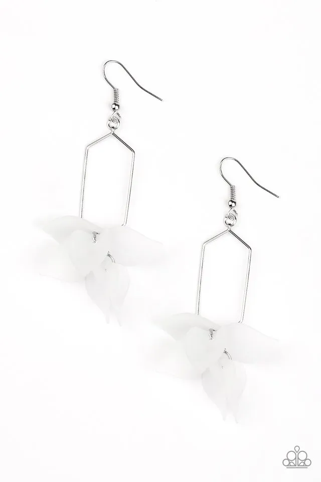 Paparazzi Earring ~ Extra Ethereal - White