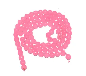 Pink Gemstone Faceted Round Agate Loose Beads