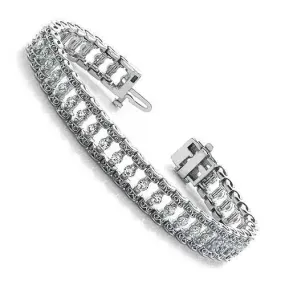 Premium 2.99 CT Round Cut Diamond Tennis Bracelet in 14KT White Gold