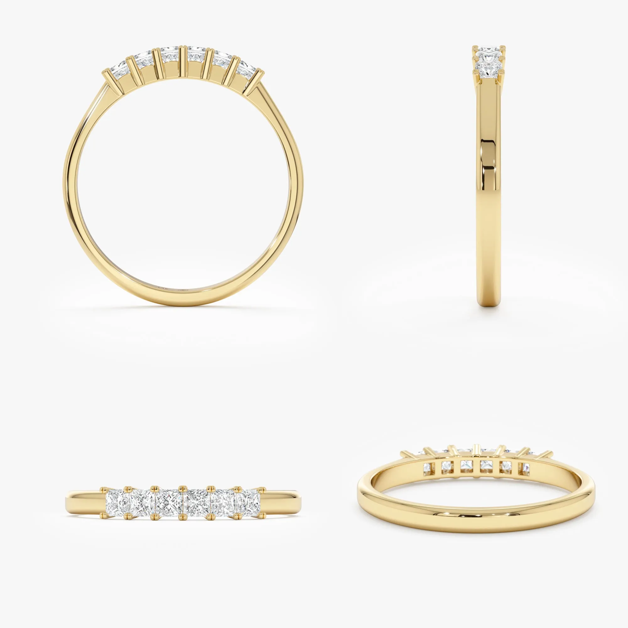 Princess-Cut Diamonds Gold Ring, Dawn