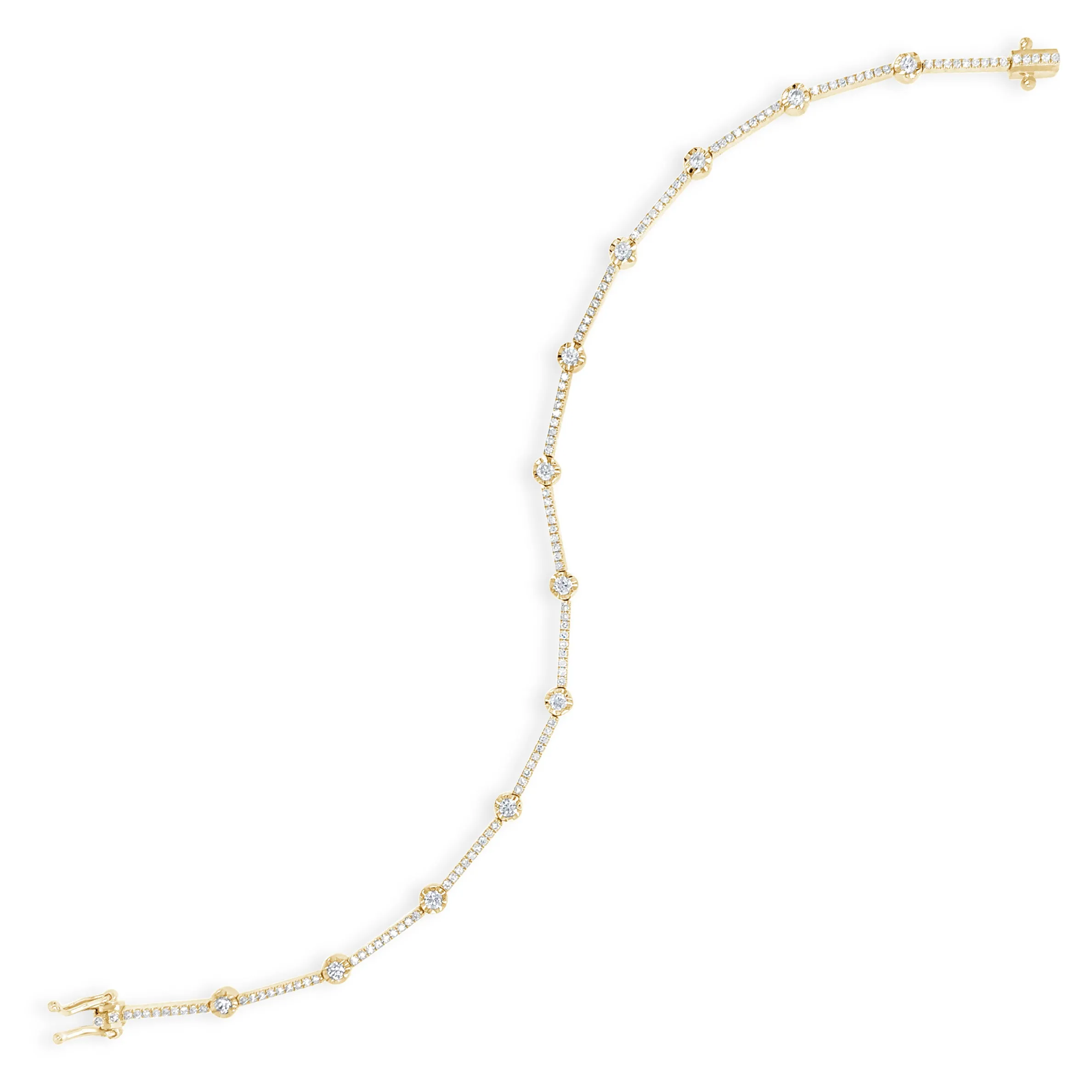 Prong-Set Diamond Link Fashion Bracelet