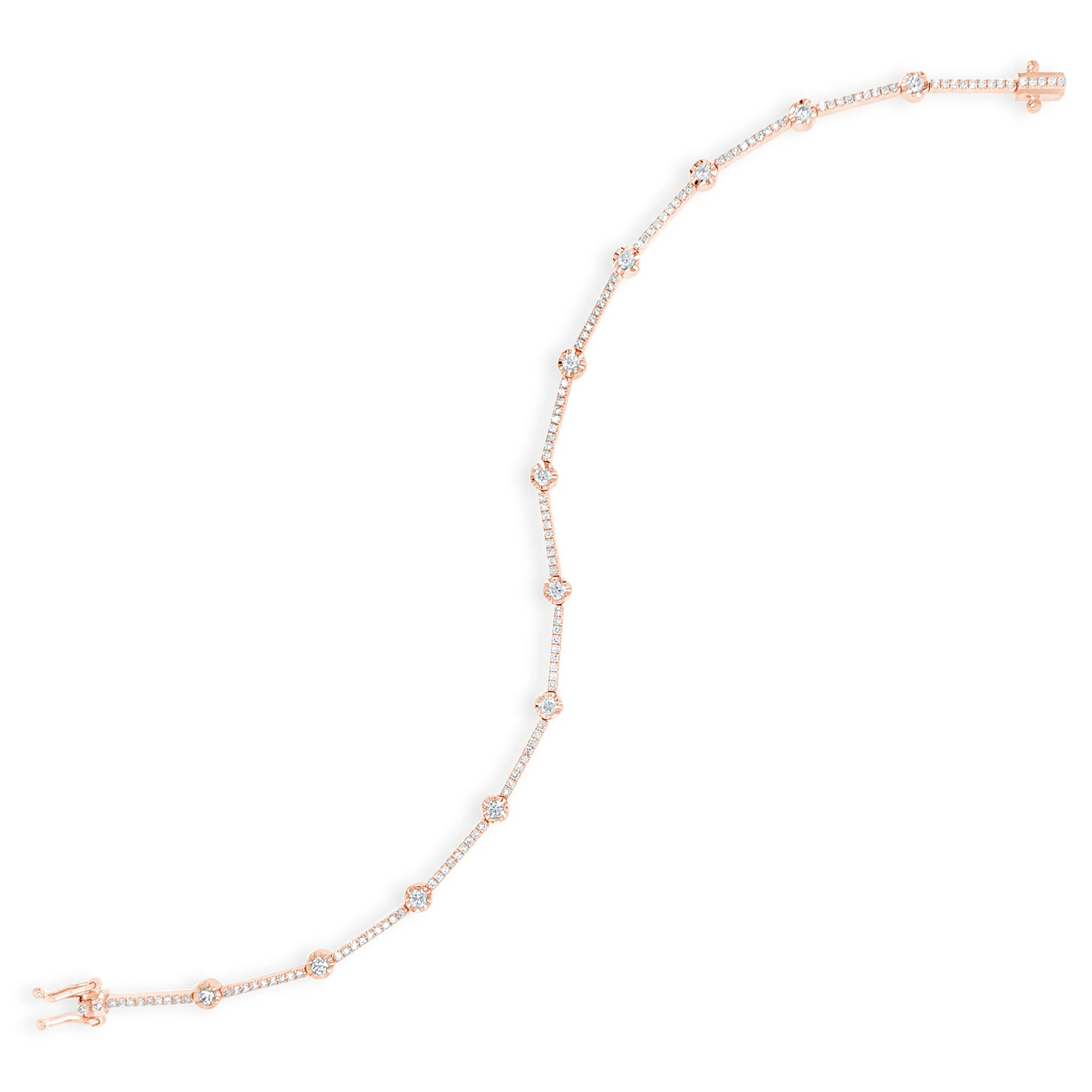 Prong-Set Diamond Link Fashion Bracelet