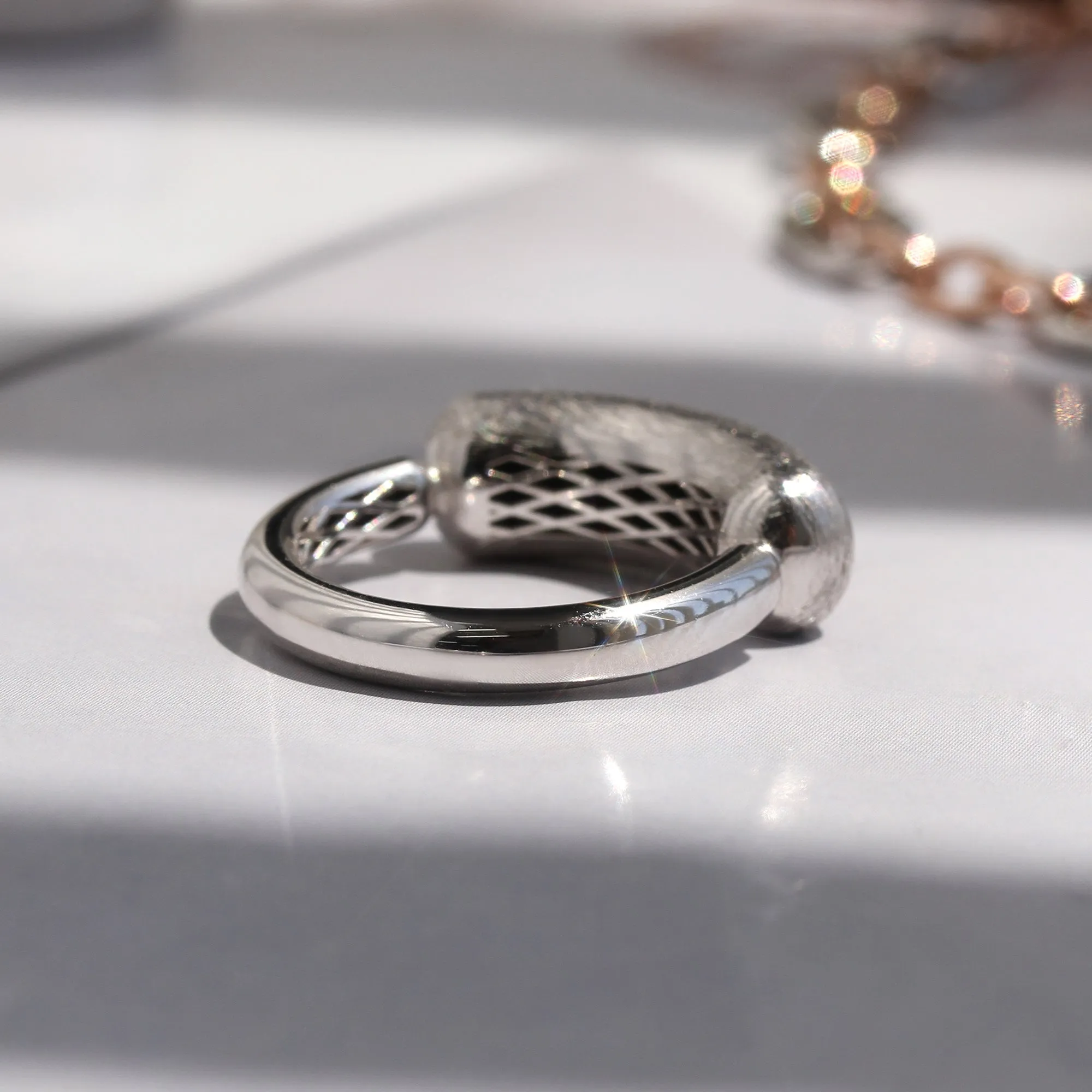 Puffed Shine Gold Bridge Ring
