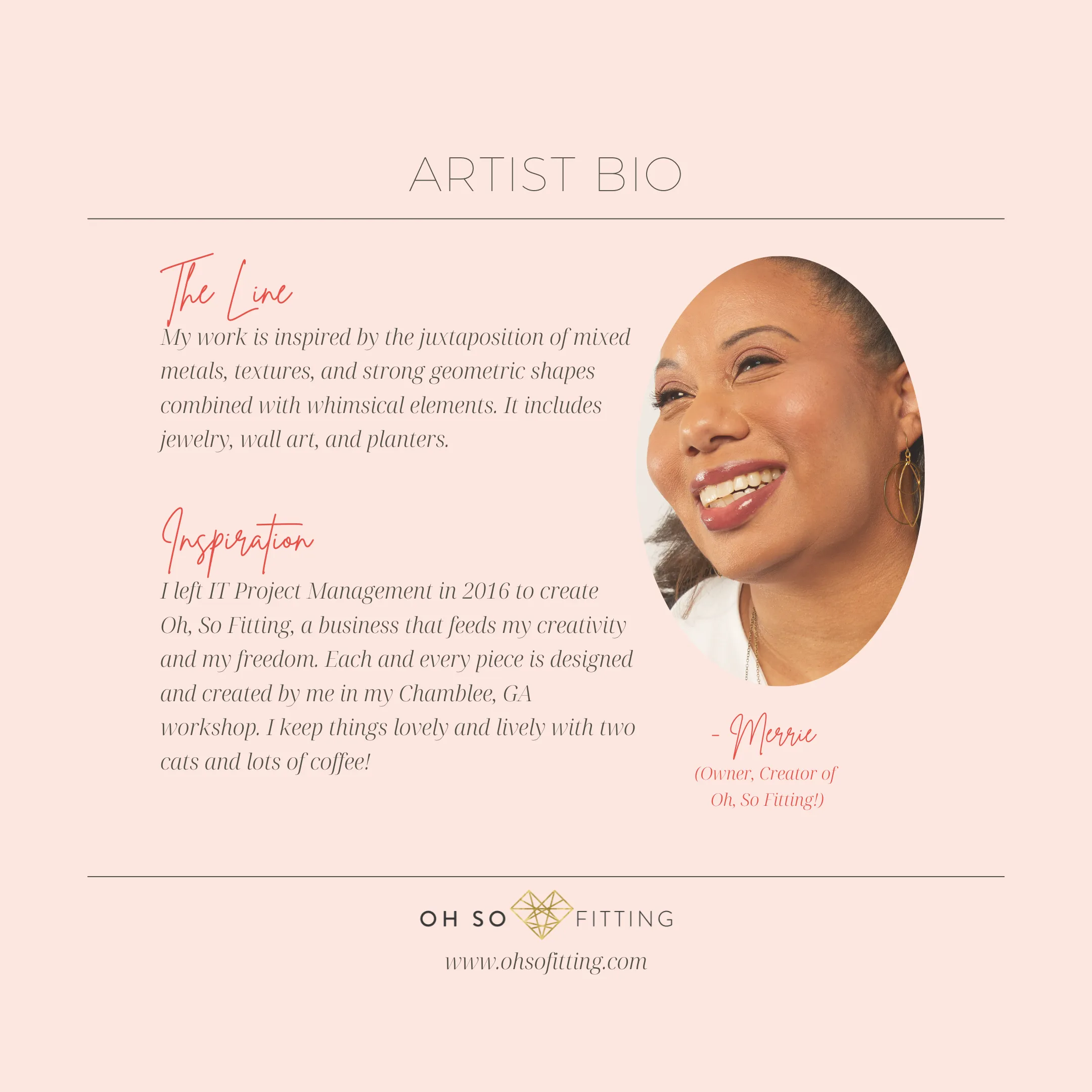 "Le Contour" Rose Gold & Silver Hexagon Earrings - II