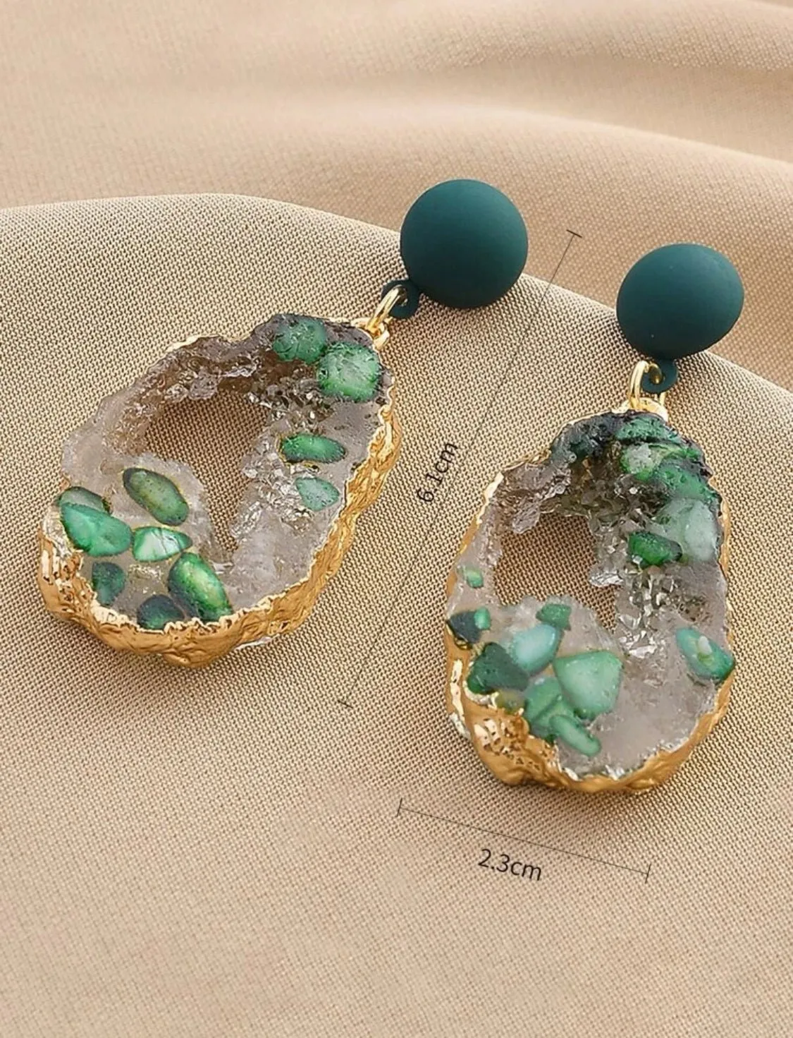 Resin Geode Earrings