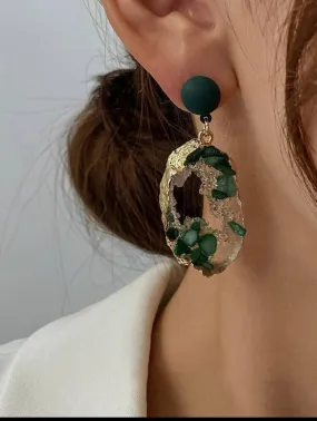Resin Geode Earrings
