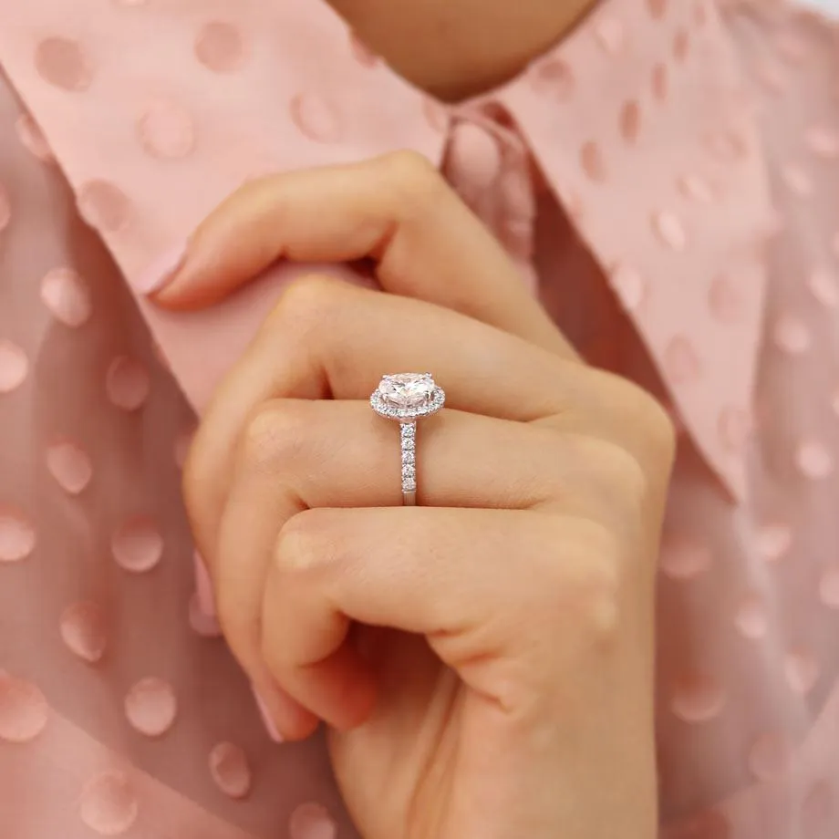 ROSA - Chatham® Yellow Sapphire & Diamond 18K Rose Gold Halo