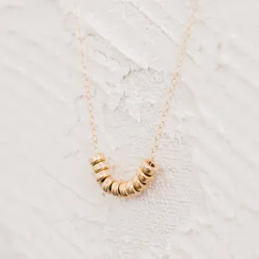 Roundel Bead Necklace- Gold Filled