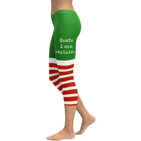 Santa I Can Explain Capris