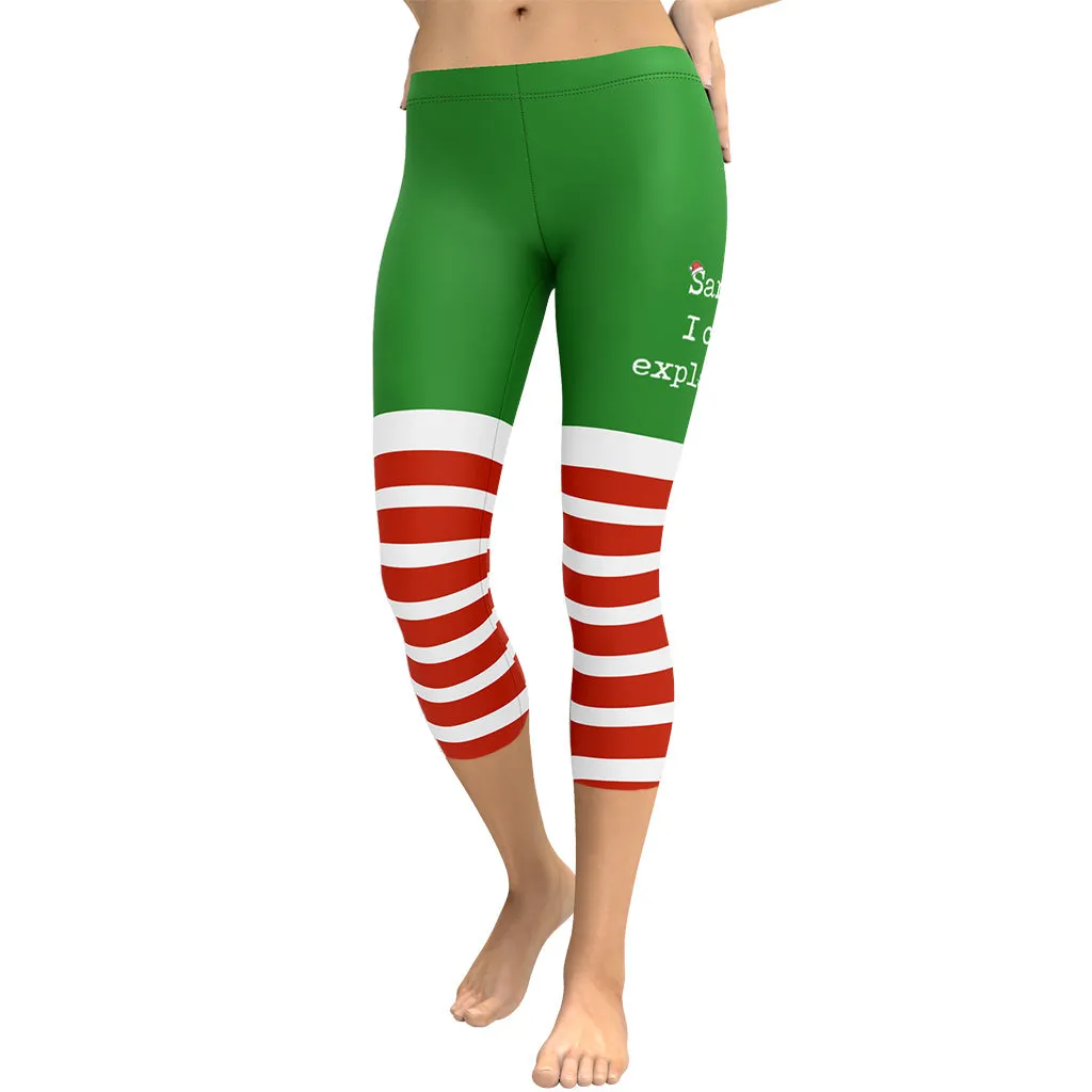 Santa I Can Explain Capris
