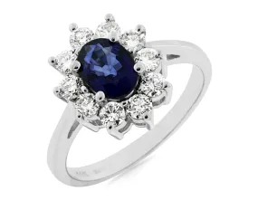 Sapphire & Diamond Ring