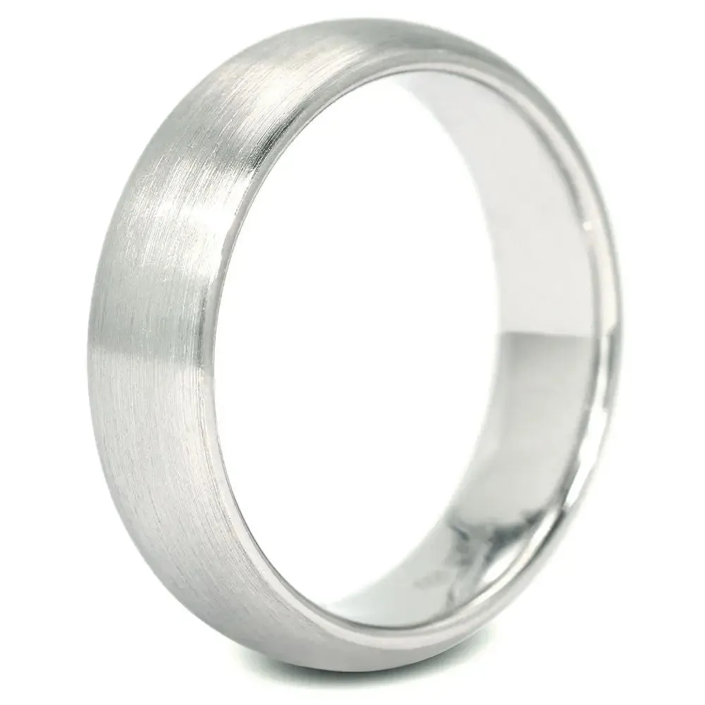 Sateria Satin Brushed Matching Wedding Rings in 18K gold