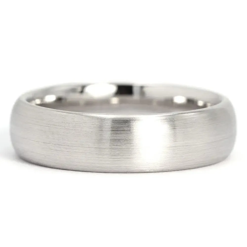Sateria Satin Brushed Matching Wedding Rings in 18K gold
