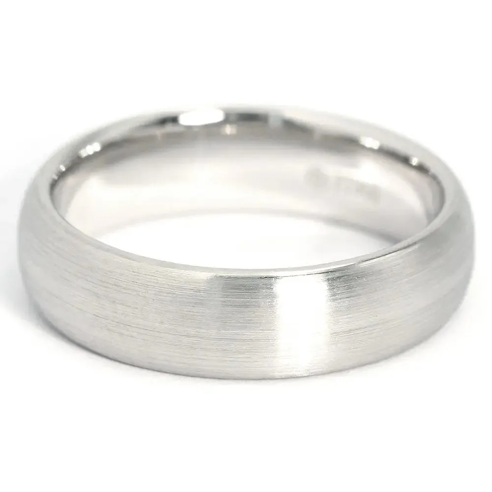 Sateria Satin Brushed Matching Wedding Rings in 18K gold