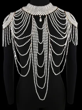 Sexy Wedding Dress Pearls Body Jewelry