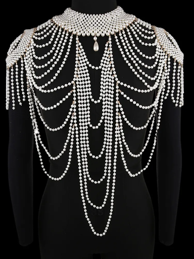 Sexy Wedding Dress Pearls Body Jewelry