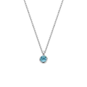 Silver Blue Topaz Baby Treasure Necklace