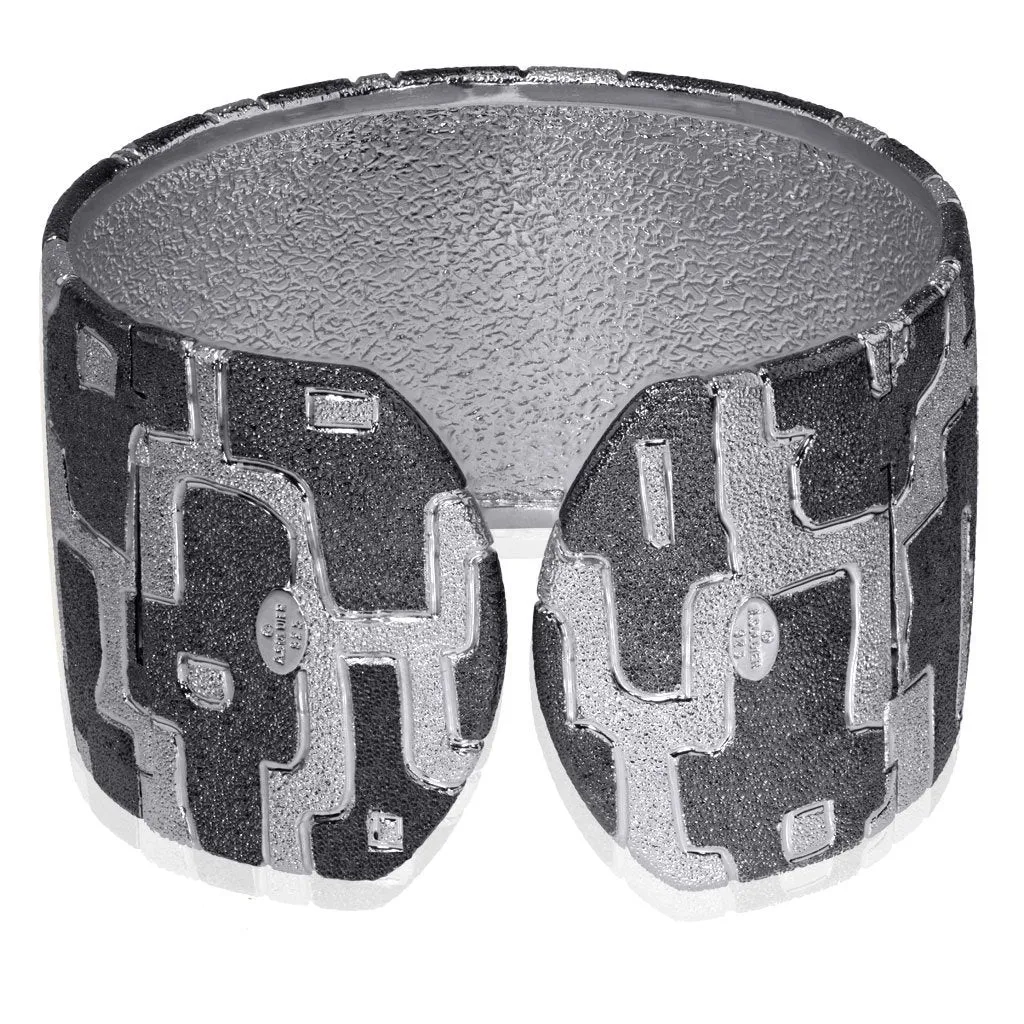 Silver Crossroad Cuff Bracelet