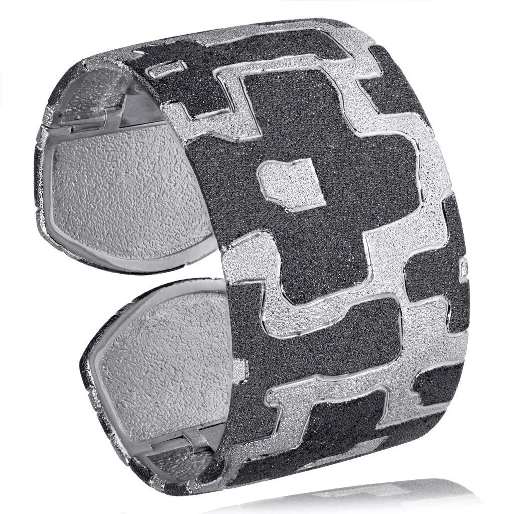 Silver Crossroad Cuff Bracelet