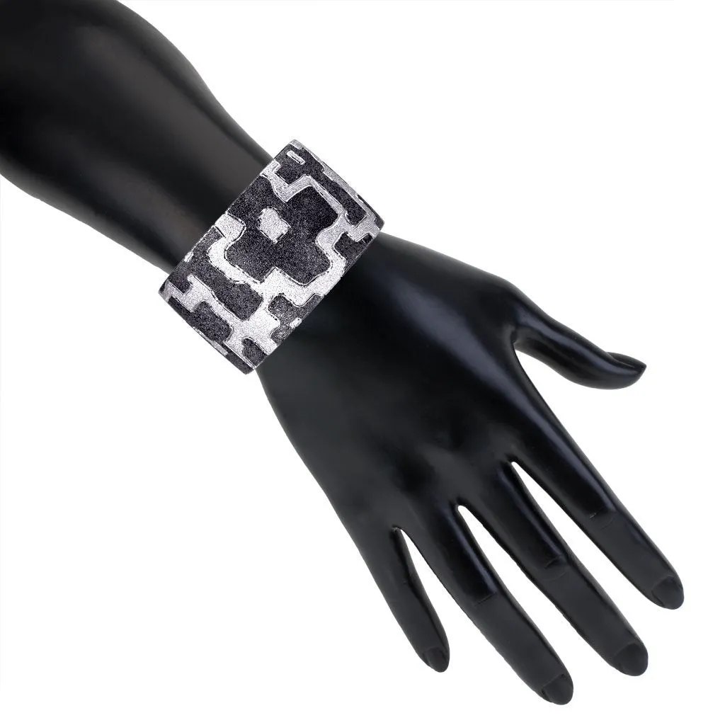 Silver Crossroad Cuff Bracelet