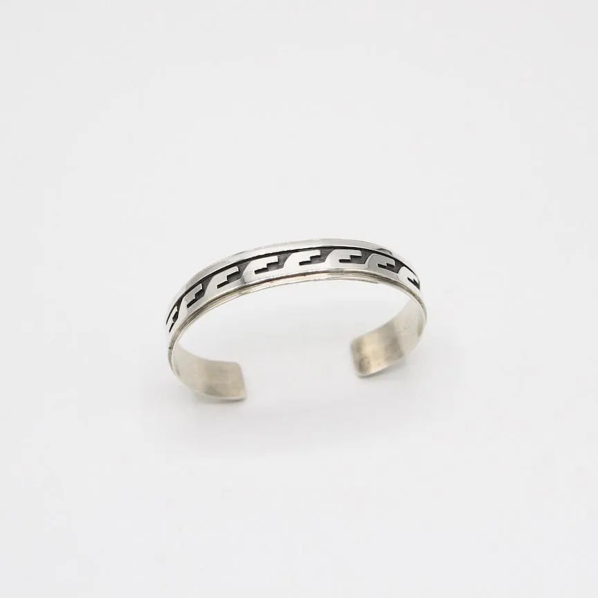 Silver Overlay Wavy Cuff by Chris Mansfield